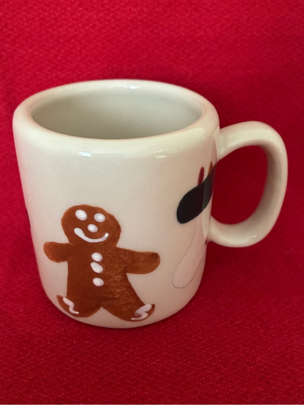 Hartstone Pottery USA 1984 Christmas Gingerbread & Stockings Mug